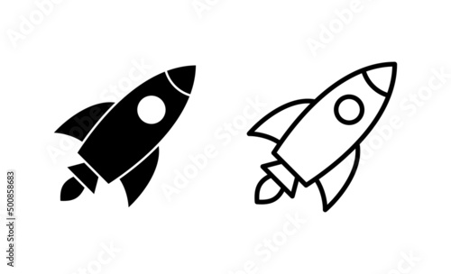 Rocket icon vector. Startup sign and symbol. rocket launcher icon