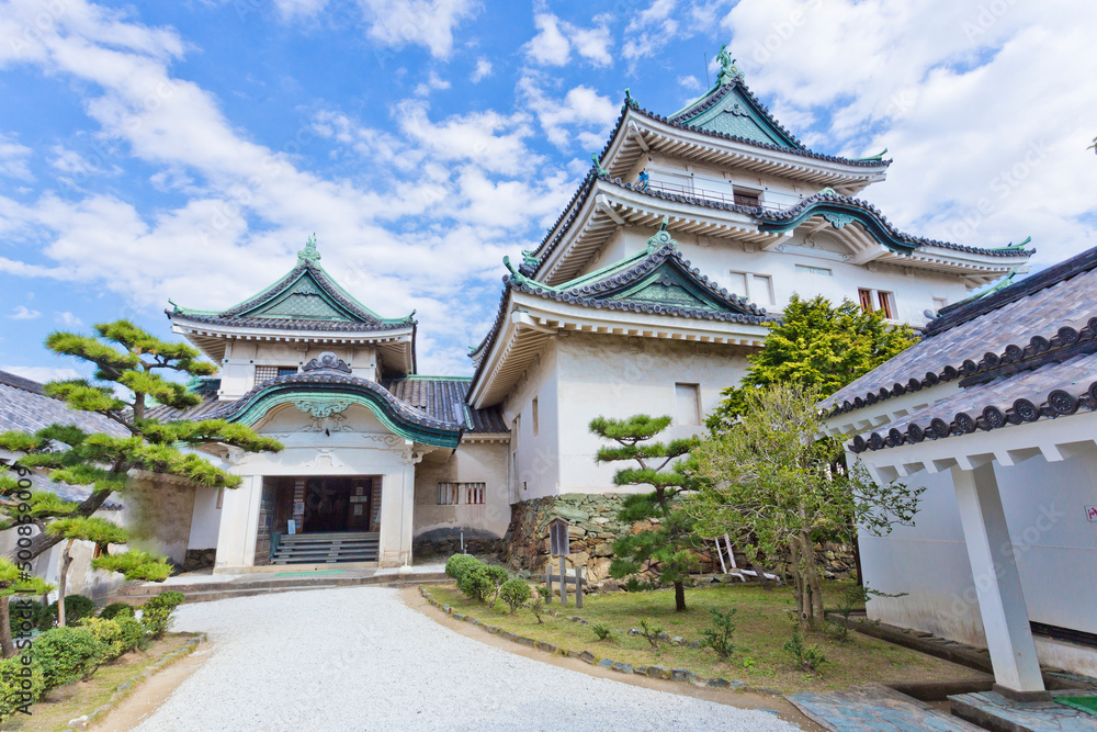  Wakayama Castle in Wakayama city, Japan.