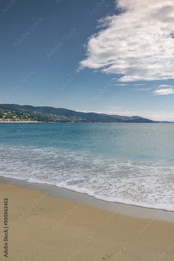 Plage du Lavandou, écume