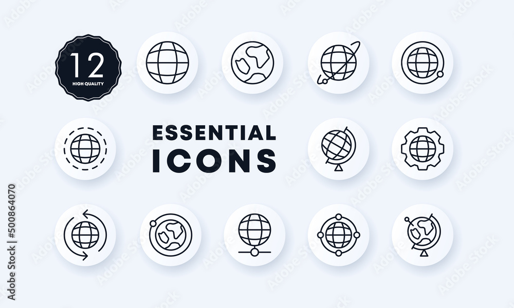 Communication icons set. Internet. Satellite connection. around the planet. The globe. Mark on the map. Neomorphism style. vector eps 10. Communication icons set. Internet. Satellite connection. around the planet. The globe. Mark on the map. Neomorphism style. vector eps 10.