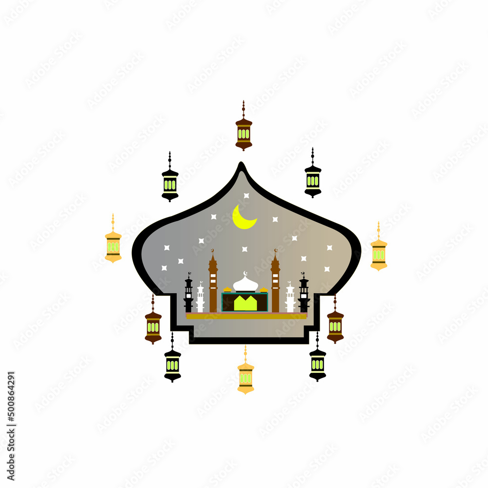 House in the mosque ramadan kareem islamic.Perfect for background ramadan.