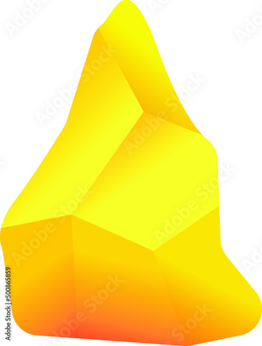 Gold nuggets natural on a white background.
