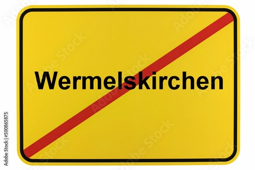 Illustration eines Ortsschildes der Stadt Wermelskirchen photo