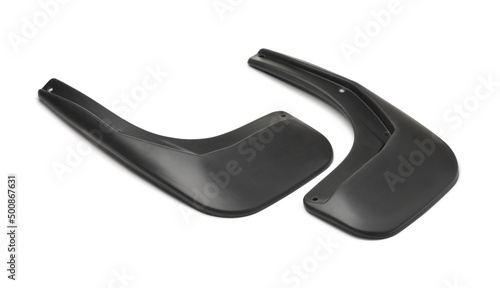 Valokuva Two new black car mudguard