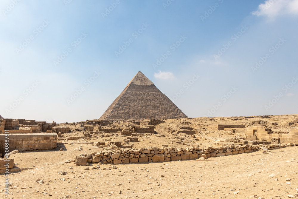 Pyramid of Khafre of Chephren is the second tallest of the Ancient Egyptian Pyramids of Giza and the tomb of pharaoh Khafre Pyramid of Khafre of Chephren is the second tallest of the Ancient Egyptian Pyramids of Giza and the tomb of pharaoh Khafre