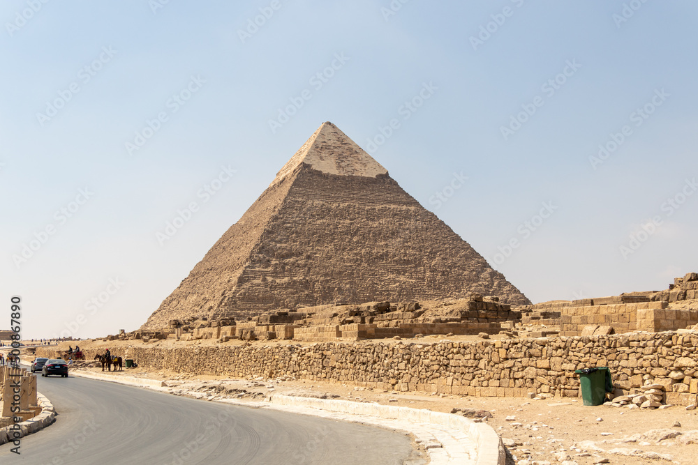 Pyramid of Khafre of Chephren is the second tallest of the Ancient Egyptian Pyramids of Giza and the tomb of pharaoh Khafre Pyramid of Khafre of Chephren is the second tallest of the Ancient Egyptian Pyramids of Giza and the tomb of pharaoh Khafre
