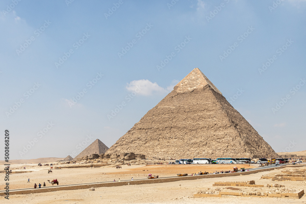 Pyramid of Khafre of Chephren is the second tallest of the Ancient Egyptian Pyramids of Giza and the tomb of pharaoh Khafre Pyramid of Khafre of Chephren is the second tallest of the Ancient Egyptian Pyramids of Giza and the tomb of pharaoh Khafre