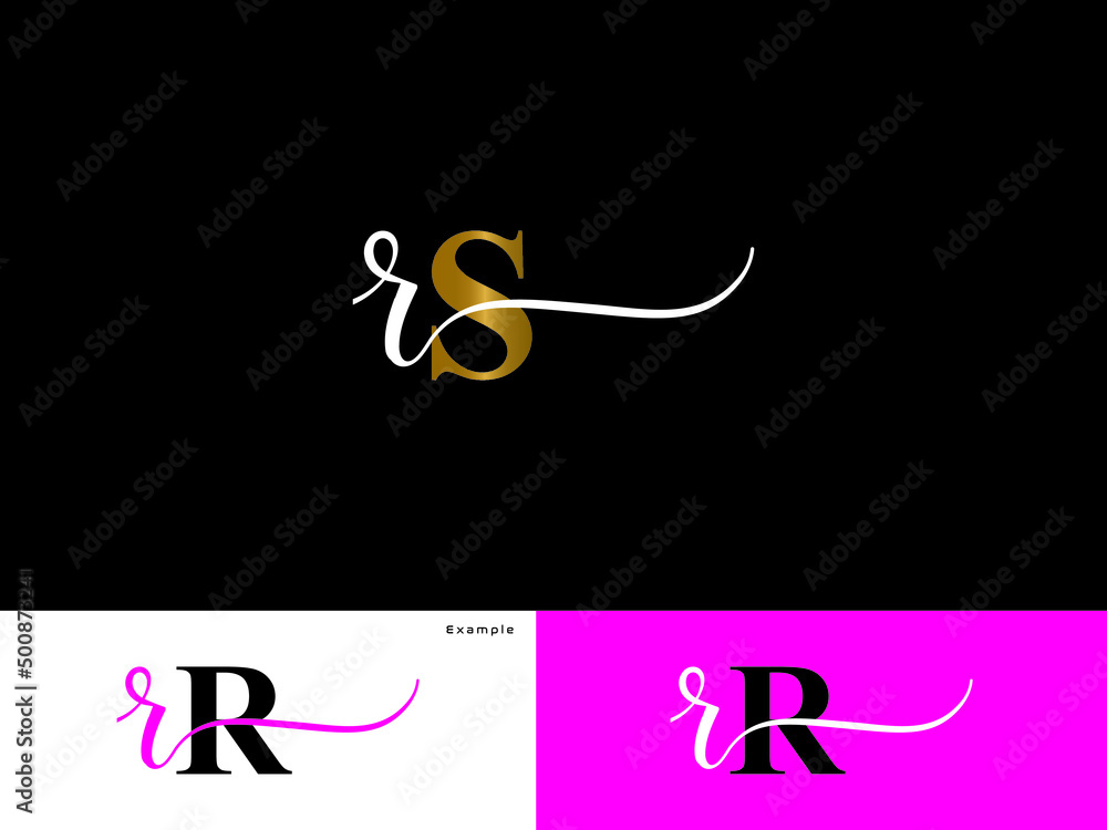 Letter RS Logo Image, Signature Rs sr Luxury Letter Logo Icon With ...