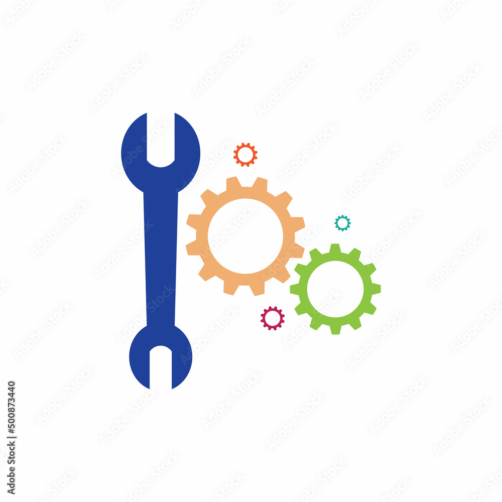 Gearwrench vector icon background template Gearwrench vector icon background template
