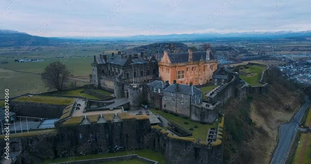Aerial view of Stirling Castle, Ancient Scotland Aerial view of Stirling Castle, Ancient Scotland