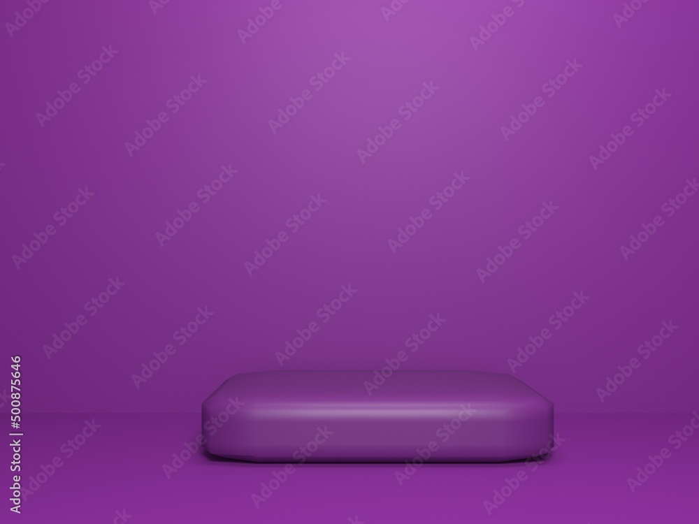 Purple design 3d object empty stand Purple design 3d object empty stand
