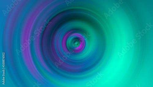 Abstract textural green blue radial background.