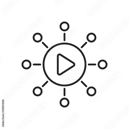 abstract group chat or video streaming icon