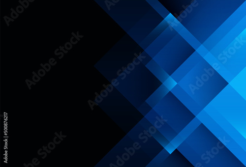 Abstract dark blue background with shiny geometric shape graphic. Modern corporate concept. Blue squares overlay layer vector. Suit for business, corporate, banner, presentation, poster, website