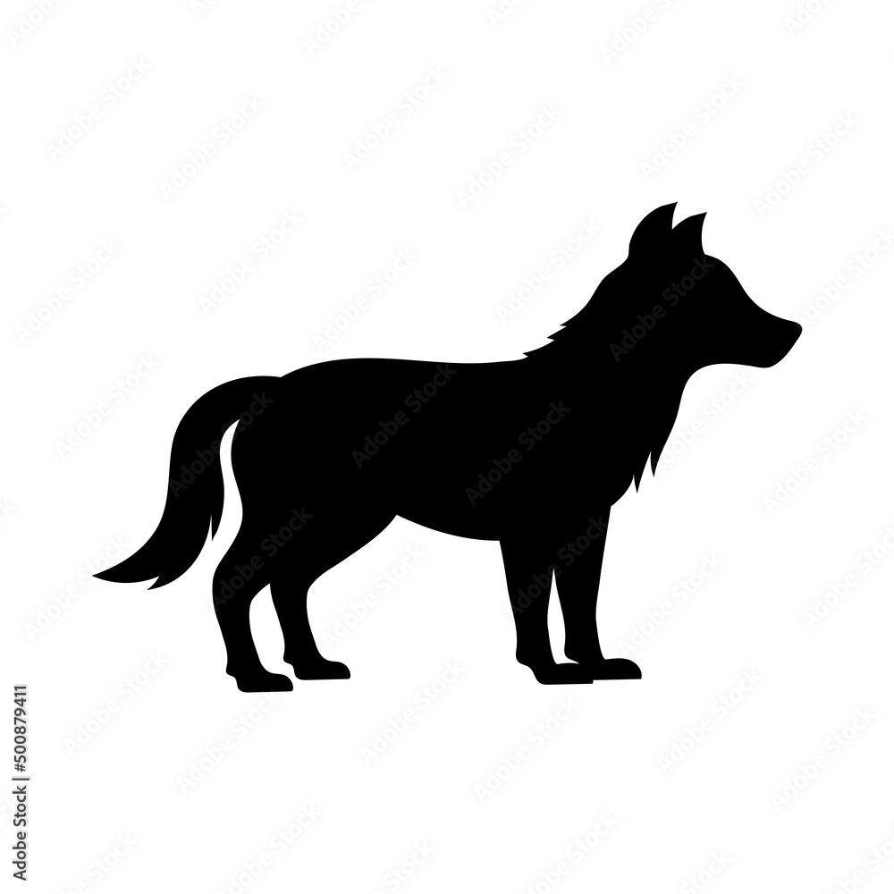 Wolf icon design ilustration template vector Wolf icon design ilustration template vector