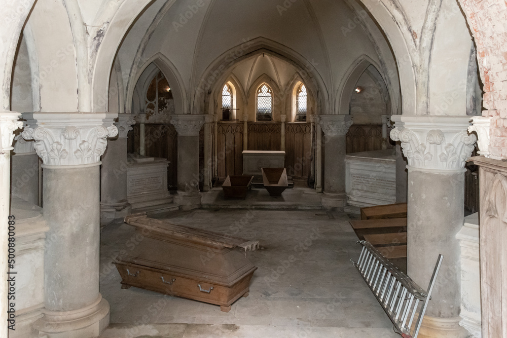 Blick in das innere eines Mausoleums