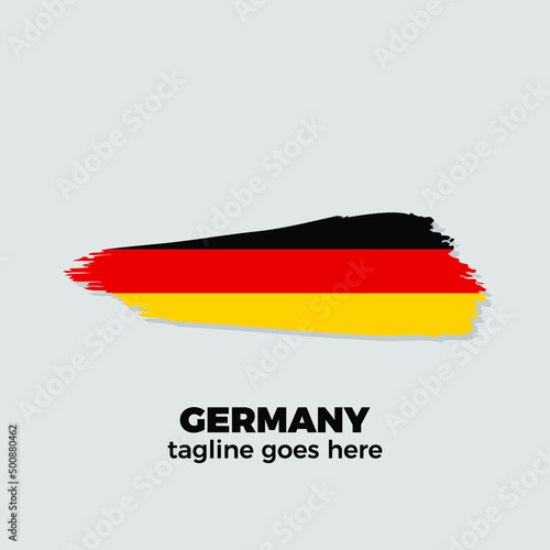  flag of germany brush stroke background vector illustration