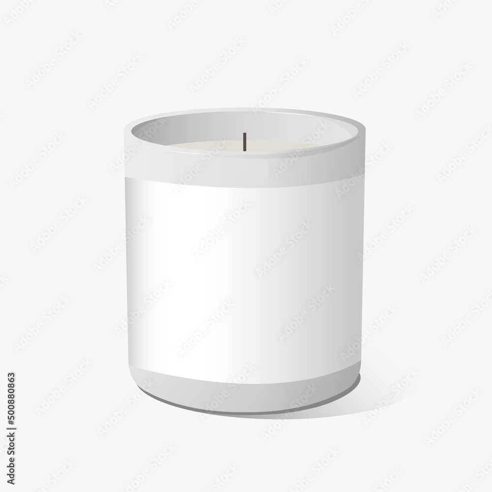 Vector illustration candle mock up isolated on a white background Vector illustration candle mock up isolated on a white background