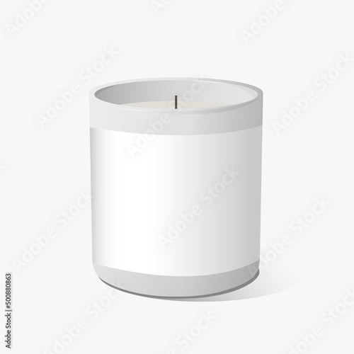 Vector illustration candle mock up isolated on a white background