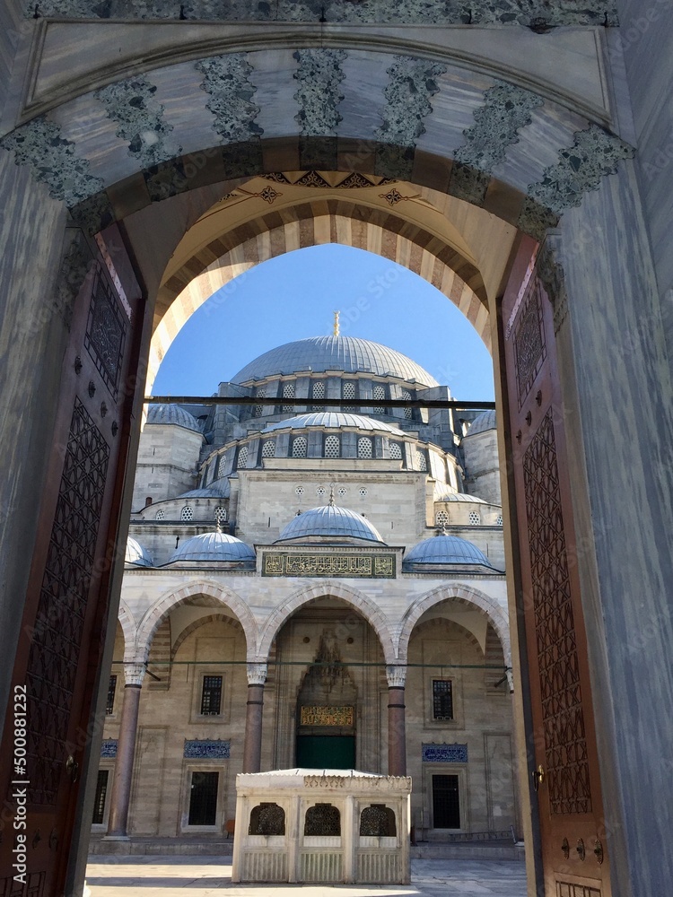 Süleymaniye Mosque is an Ottoman imperial mosque located on the Third Hill of Istanbul,Turkey.The mosque was commissioned by Suleiman the Magnificent and designed by the imperial architect Mimar Sinan