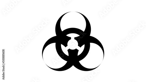 Biohazard Symbol on White Background