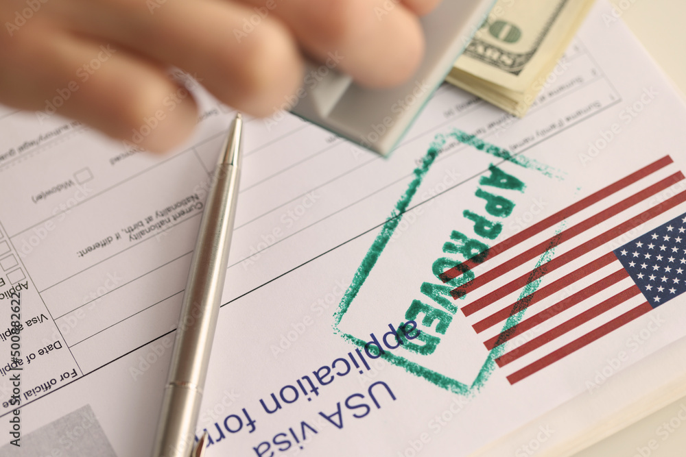 USA visa approved, application form for emigration abroad USA visa approved, application form for emigration abroad