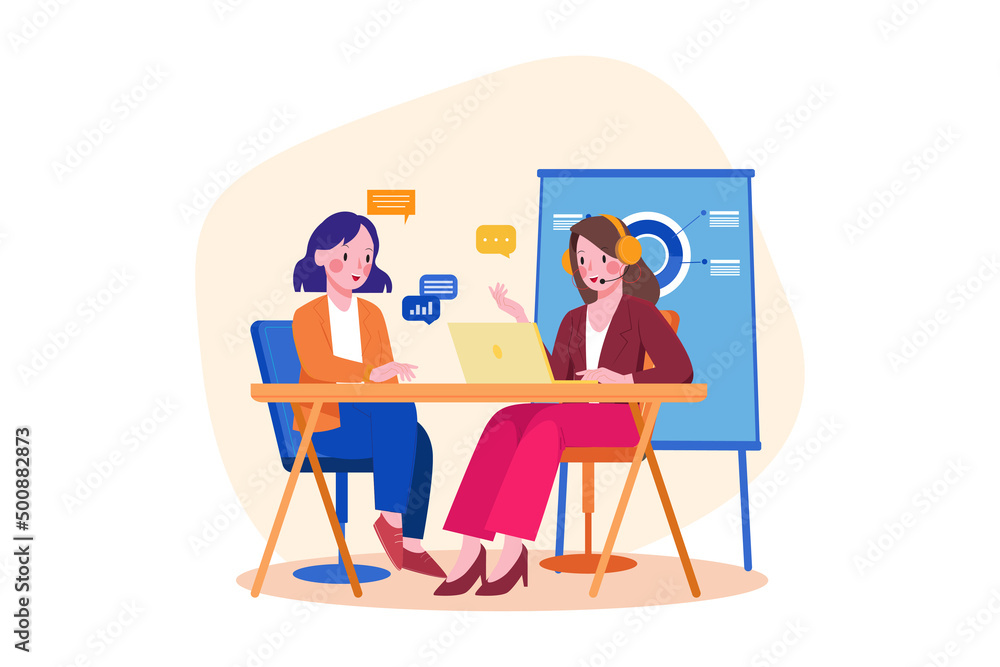 Business Activities Illustration concept. Flat illustration isolated on white background Business Activities Illustration concept. Flat illustration isolated on white background
