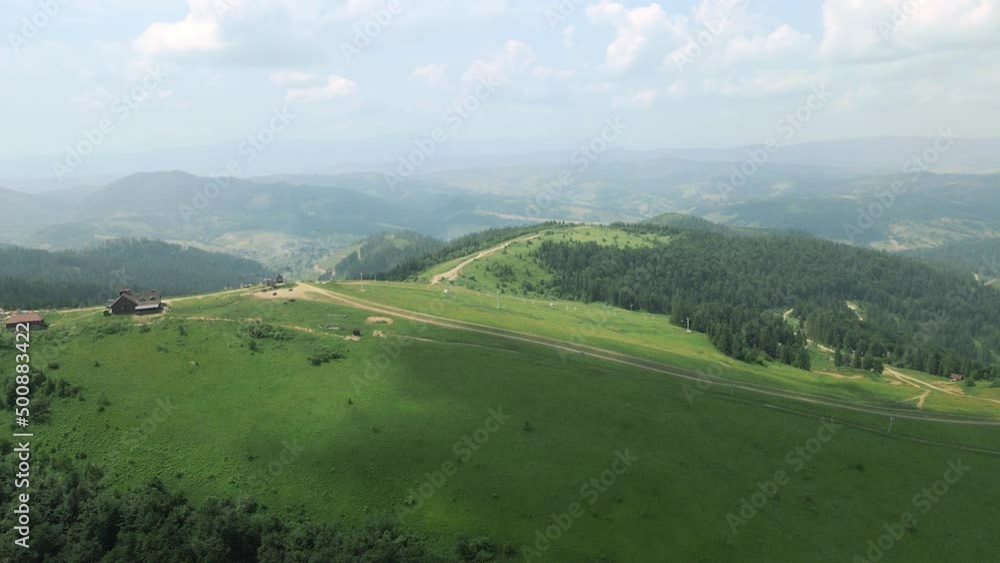 aerial panoramic view of carpathian mountains in ukraine aerial panoramic view of carpathian mountains in ukraine