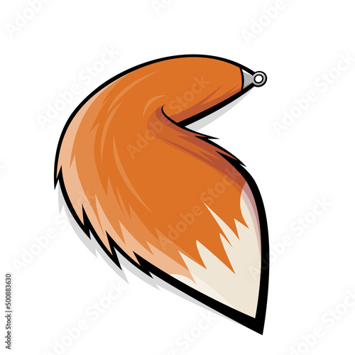 funny cartoon illustration of a foxtail