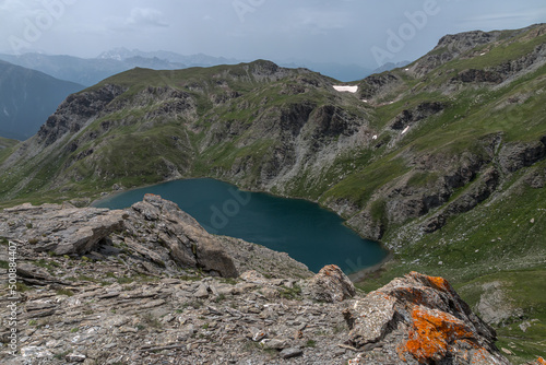Lacs du Malrif en été , Massif du Queyras , Hautes -Alpes , France