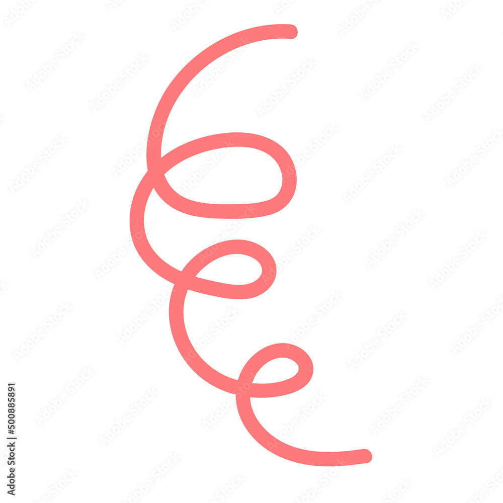 Ribbon serpentine tinsel red spiral color curly Ribbon serpentine tinsel red spiral color curly