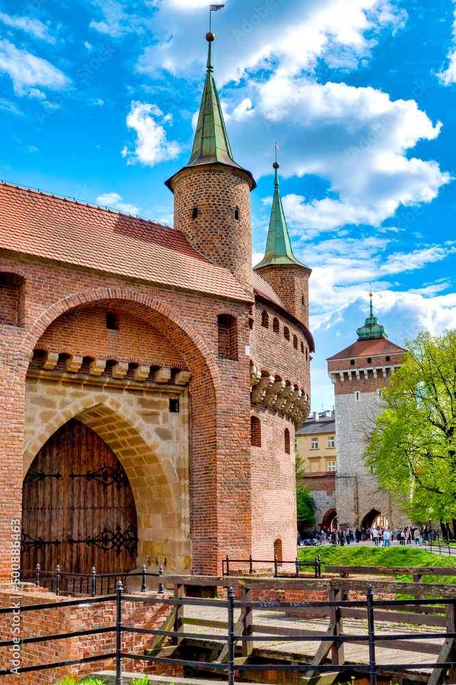 Fototapeta premium The great barbican and St Florian gate