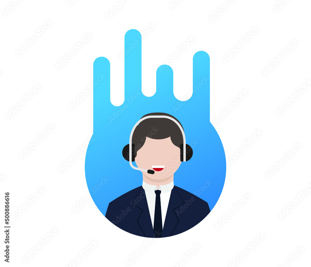 Call center icon on white background. Call center icon on white background.