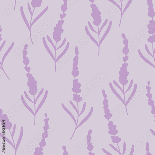 Purple lavender vector pattern, floral print, elegant texture