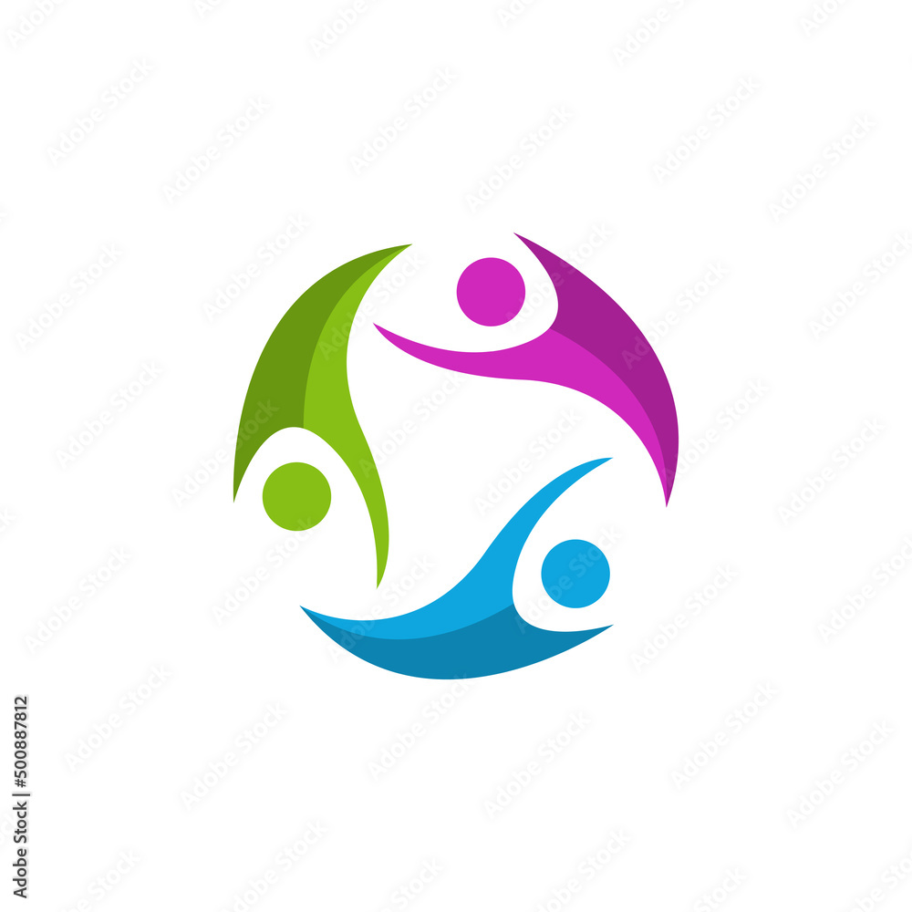 Obraz premium community logo design vector