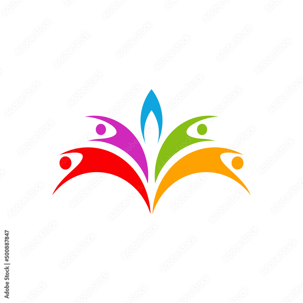 Fototapeta premium community logo design vector