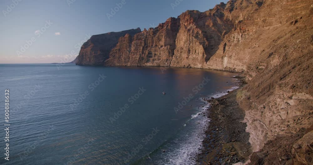 Sea view from Los Gigantes beach, Cliffs of the Giants at sunset, Tenerife, Canary islands, Spain. Sea view from Los Gigantes beach, Cliffs of the Giants at sunset, Tenerife, Canary islands, Spain.