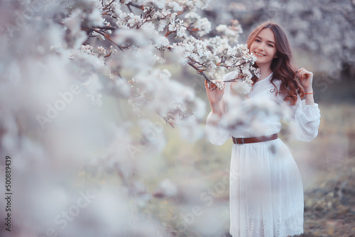 Photography flowers garden girl trees mood happiness, asia tourism, bloom traditional season