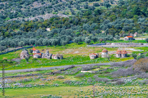 Saint Ignatios Monastery view in Lesvos photo