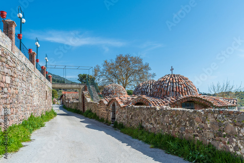 Saint Ignatios Monastery view in Lesvos photo