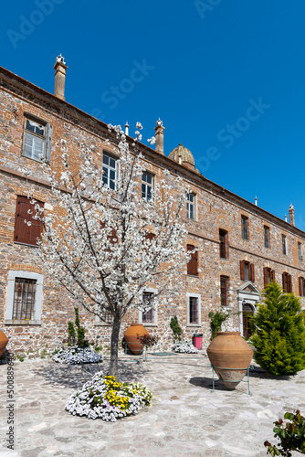 Saint Ignatios Monastery view in Lesvos photo