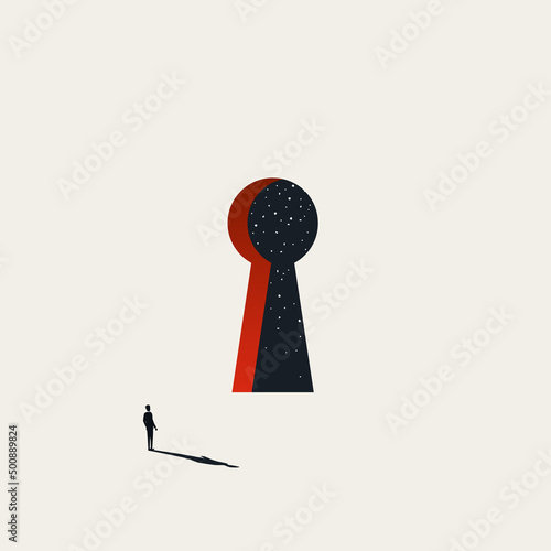 Business solution and opportunity vector concept. Symbol of future, strategy, planning and vision. Minimal illustration