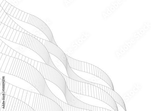 Architecture 3d building vector illustration