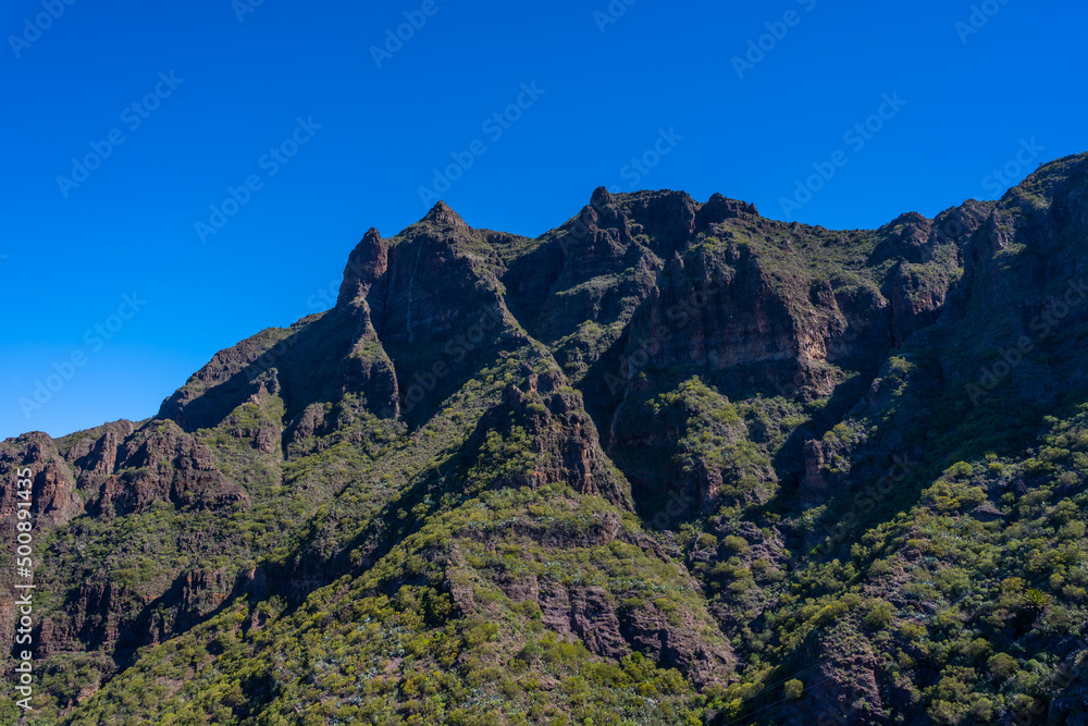 Masca Canyon in the mountain municipality in the north of Tenerife, Canary Islands