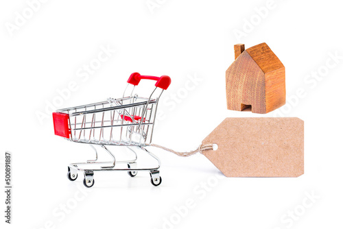 shopping cart isolated on white background.