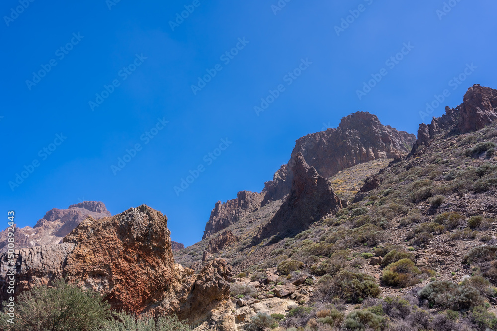 View from the Boca Tauce viewpoint in the Teide Natural Park in Tenerife, Canary Islands