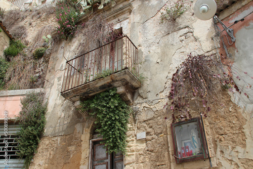 ancient houses in ragusa in sicily (italy) 
