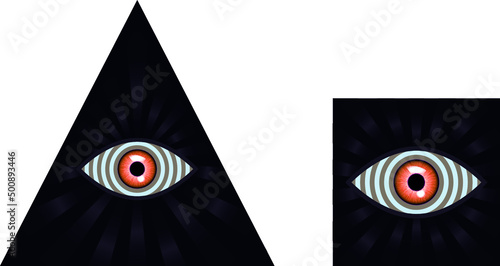 All seeing eye vector eye. photo