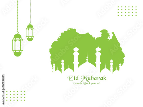 Artistic eid Mubarak Islamic festival Beautiful watercolor design