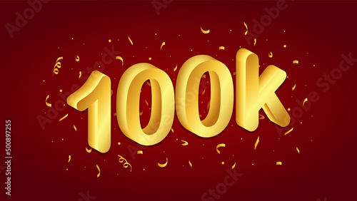 100k social media network followers celebration